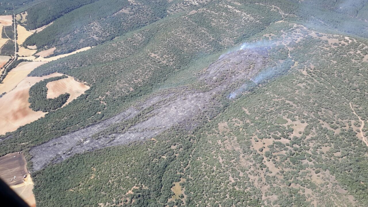 uno de los incendios ya extinguido