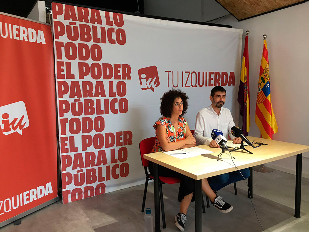 Rueda de prensa de la jornada programática de IU Aragon