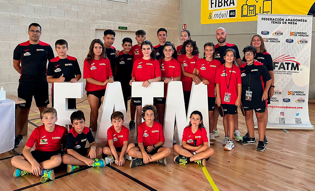 Selección aragonesa de teneis de mesa en el torneo interterritorial