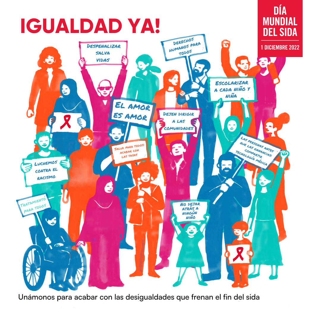 Imagen de la campaña de ONUSIDA para este 2022 derechos