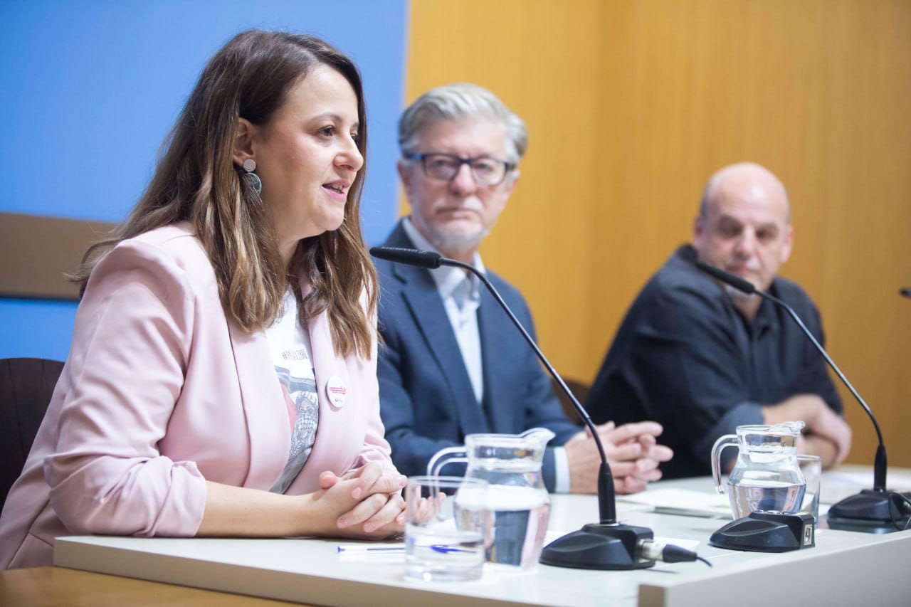 Elena Tomás, Pedro Santisteve y Suso Martínez | Foto: Zaragoza en Común.
