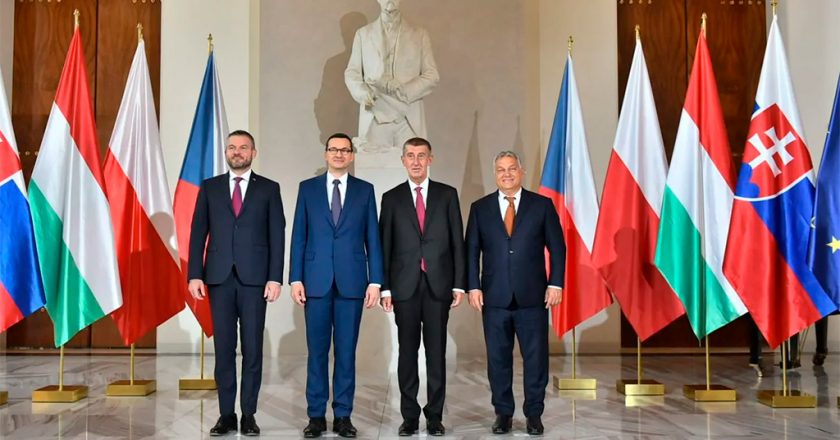 Los jefes de Gobierno de los países del V4, en Praga, septiembre de 2019 | Foto: Gobierno de Eslovaquia.
