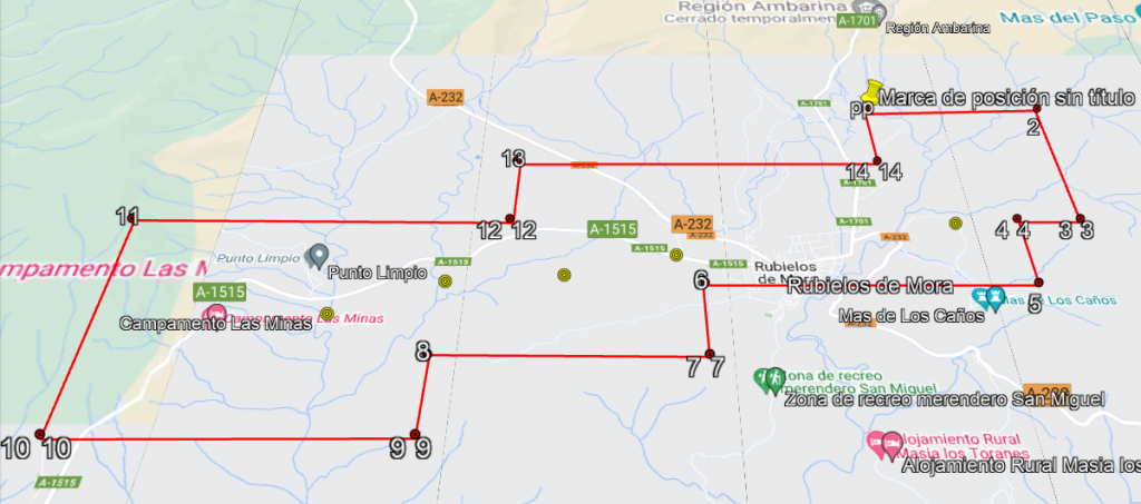 Área del proyecto de la Mina Mudéjar en Rubielos de Mora
