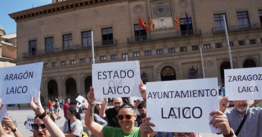 Protesta laica corpus cristi Zaragoza 2023 Foto Eva Ponz 4