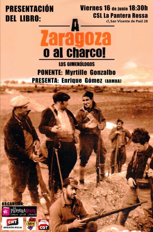 Presentación de "¡A Zaragoza o al charco!": la cotidianidad de la revolución social