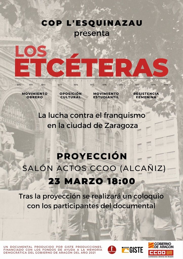 El COP L’Esquinazau proyecta en Alcañiz el documental “Los etcéteras”