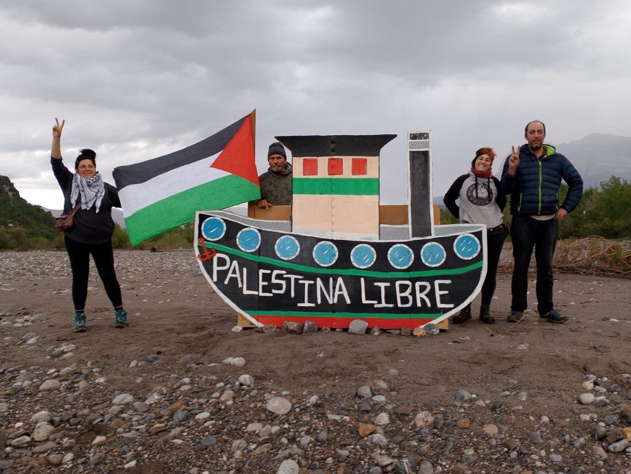 La solidaridad internacionalista con el Pueblo palestino se visibiliza por todo Aragón