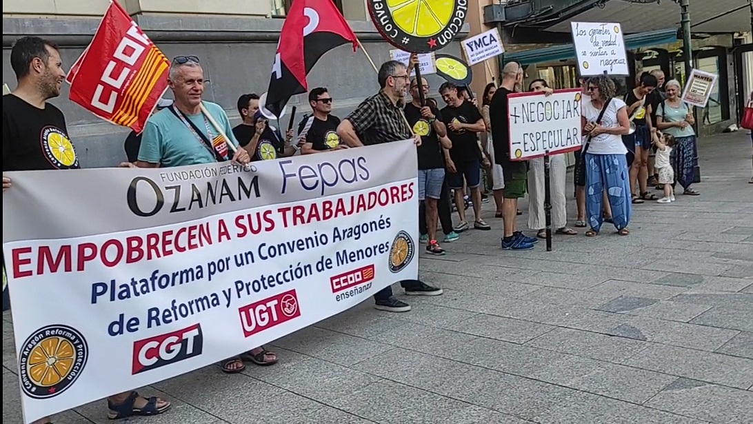 La patronal se niega a negociar el convenio aragonés del sector de Protección y reforma de menores