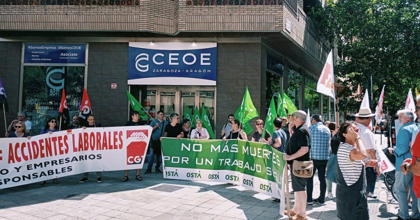 Preocupación e indignación en Aragón por las muertes en el trabajo