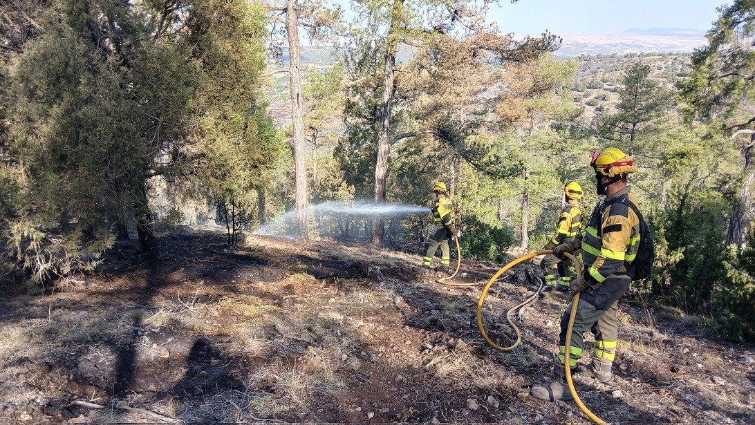 La DGA declara “estabilizado” el incendio forestal en Corbalán