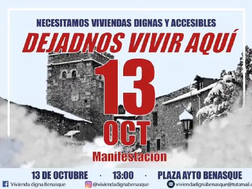 Convocada en Benás una protesta bajo el lema “Necesitamos viviendas dignas y accesibles ¡Dejadnos vivir aquí!”