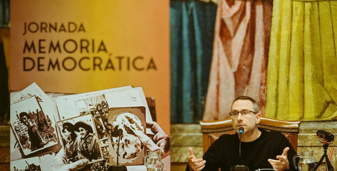 Miquel Ramos durante la Jornada Memoria Democrática celebrada este miércoles en la DPZ | Foto: Iker G. Izagirre (AraInfo)