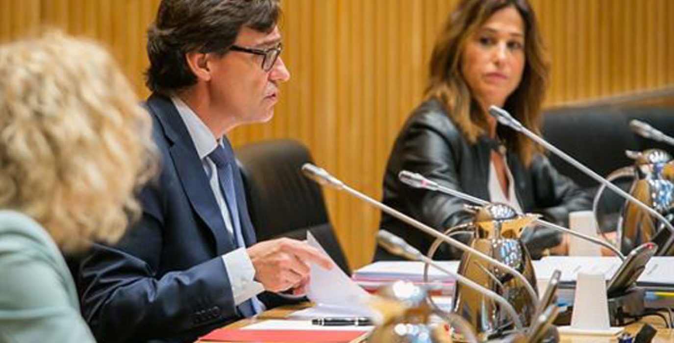 El ministro de Sanidad, Salvador Illa, en una rueda de prensa. Foto: Moncloa