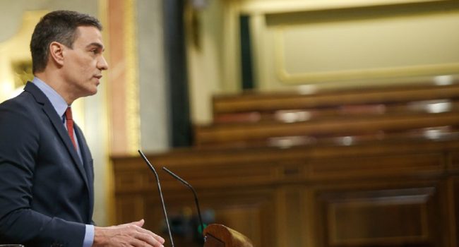 Sánchez durante su intervención en el Congreso este miércoles. Foto: Congreso