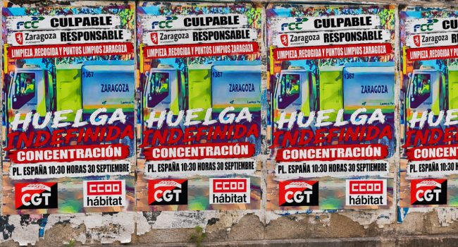 Mockup con el cartel de los paros del 30 de septiembre, previos a la huelga indefinida en FCC / AraInfo.