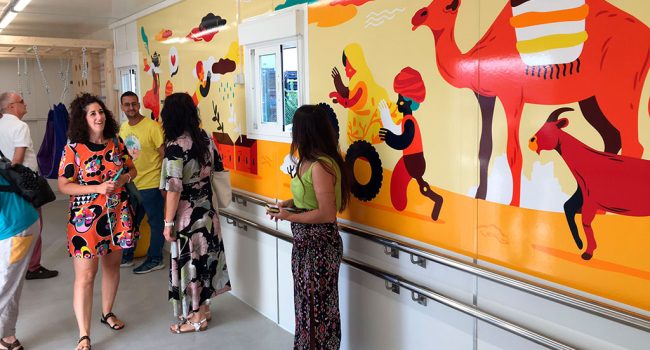 Sala de psicomotricidad para menores saharauis