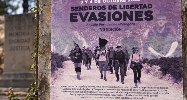 Mockup con el cartel de la VII edición de Evasiones - Senderos de Libertad / AraInfo