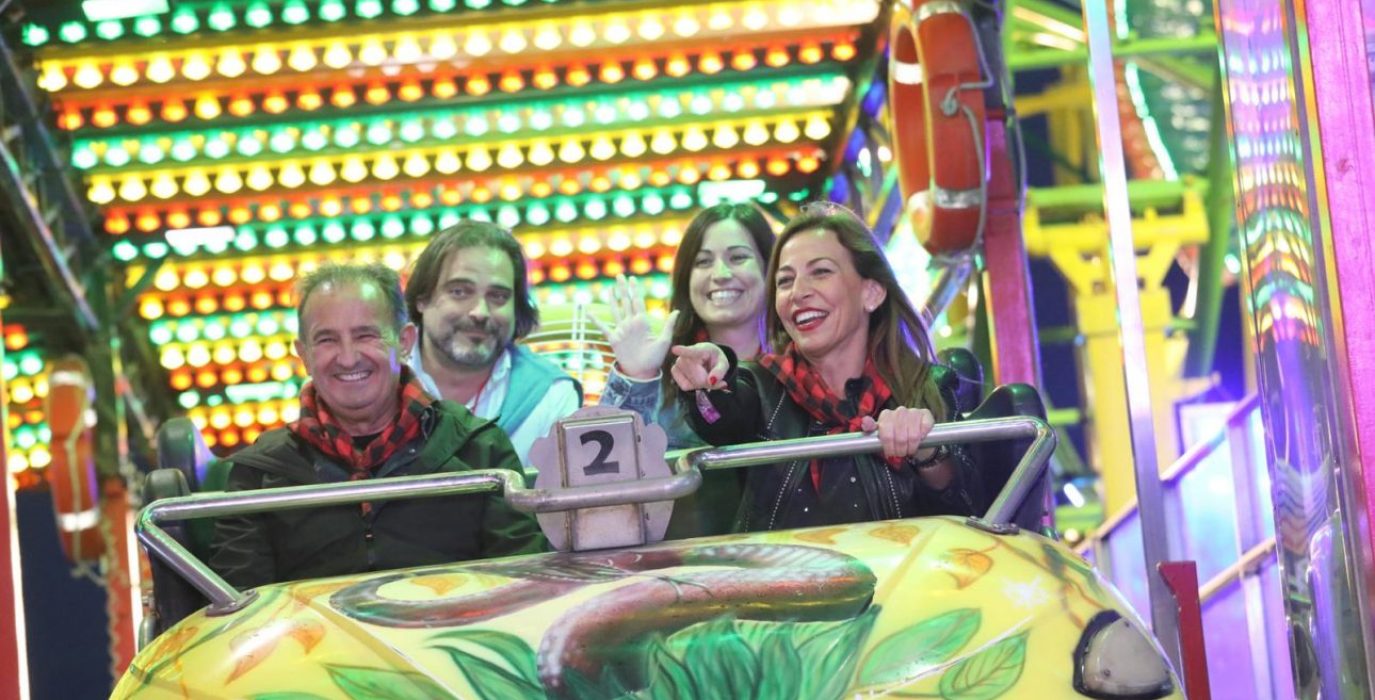 La alcaldesa de Zaragoza, Natalia Chueca, y su brazo derecho, Ángel Lorén, durante la inauguración del recinto ferial de Valdespartera | Foto: Daniel Marcos (AZ)
