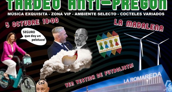 Cartel del tardeo anti-pregón de Radio Topo.