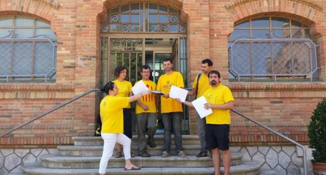 Regidores de las CUP comprometidos con el 9N. Foto: @CUPCelra