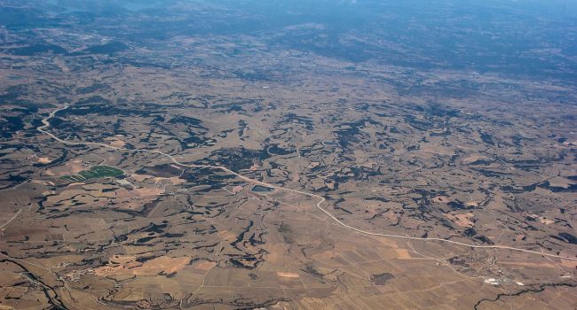 Vista aérea del Canal Segarra-Garrigues. Foto: Chixoy.
