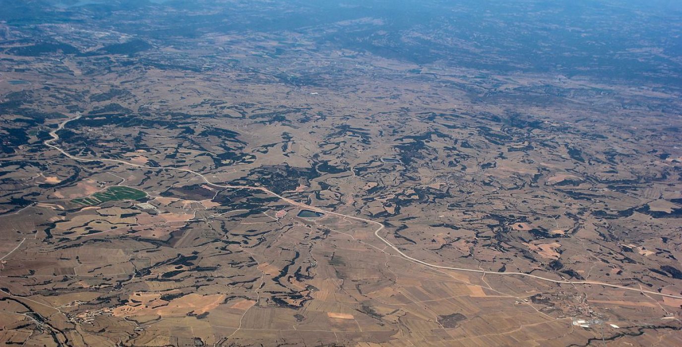 Vista aérea del Canal Segarra-Garrigues. Foto: Chixoy.