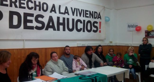 Rueda de prensa. Foto: Stop Desahucios.