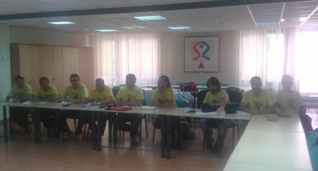 Imagen facilitada por el comité de huelga de la reunión mantenida en el SAMA.