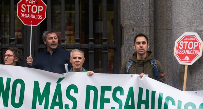 Protesta de la PAH Zaragoza. Foto: Pablo Ibáñez (AraInfo)