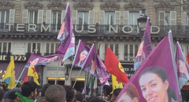 Manifestación en París por las tres militantes kurdas asesinadas. Foto: Helios E. M.