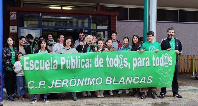 Paro contra los recortes en el CEIP Jerónimo Blancas de Zaragoza | Foto: CGT