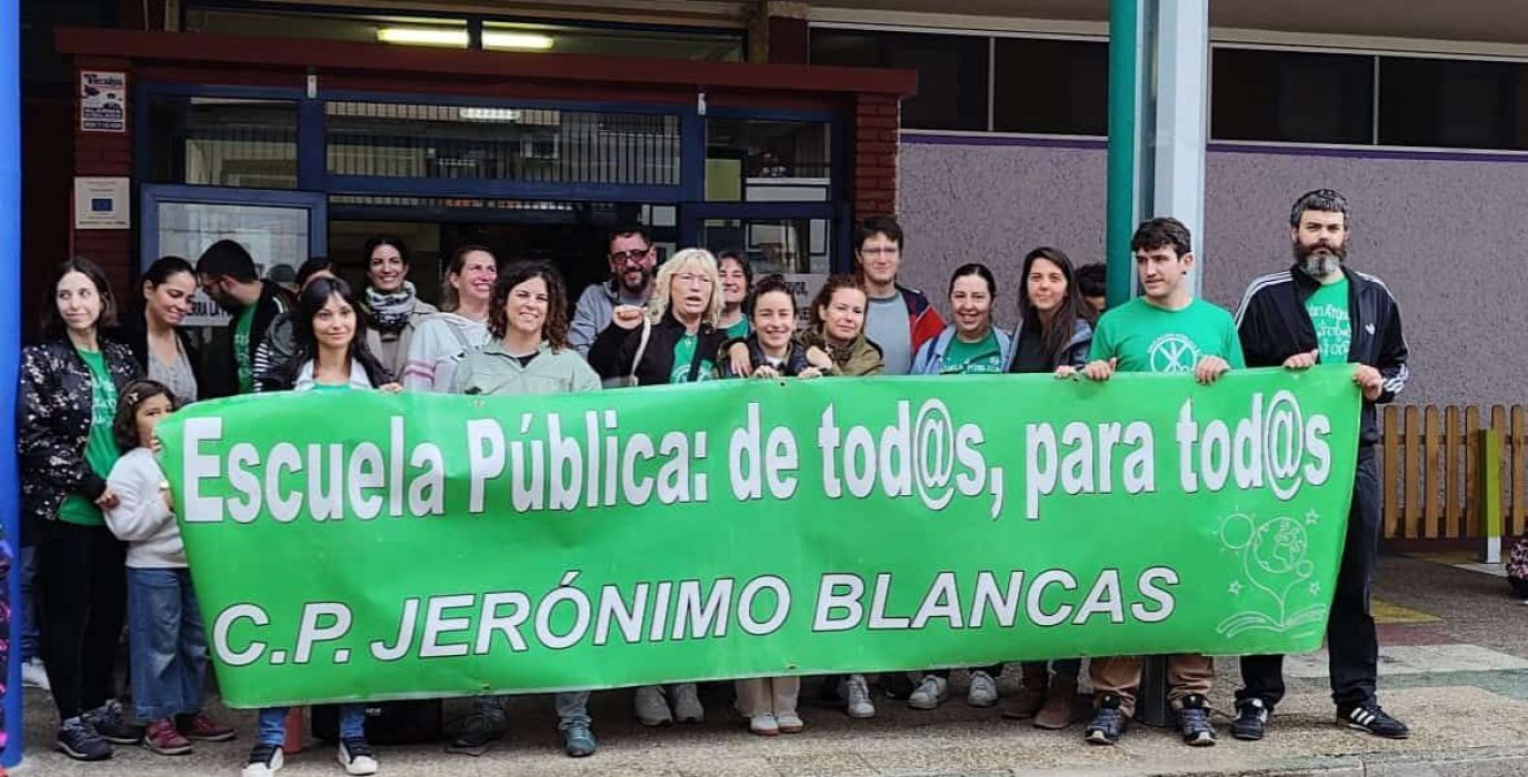 Paro contra los recortes en el CEIP Jerónimo Blancas de Zaragoza | Foto: CGT