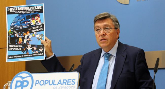 José Ignacio Senao en rueda de prensa. Foto: PP Zaragoza.