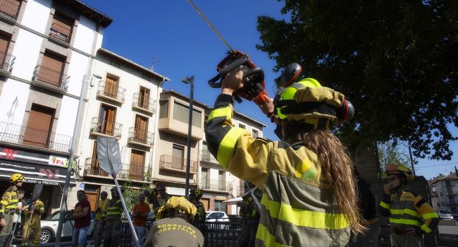 Un instante de la concentración en Graus. | Foto: Katerina Buil, @katerina_buil