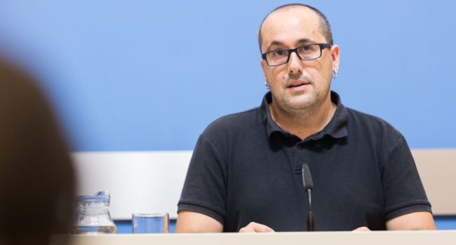 Alberto Cubero en rueda de prensa. Foto: Miguel G. García | AZ.