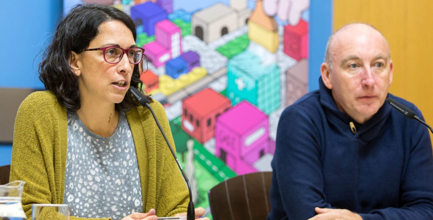 Elena Giner, consejera de Participación, Transparencia y Gobierno Abierto, presentando las propuestas para los Presupuestos Participativos 2018.