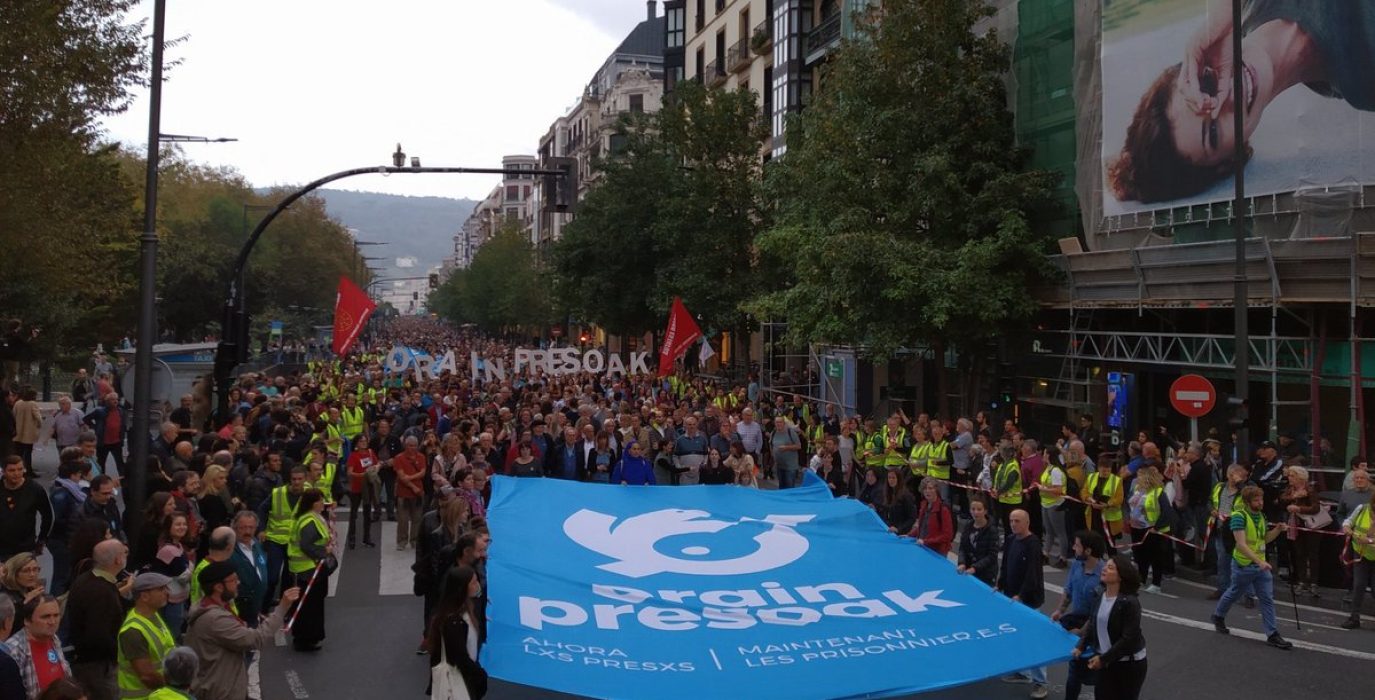 Manifestación en Donostia convocada por Orain Presoak. Foto: @sare_herritarra