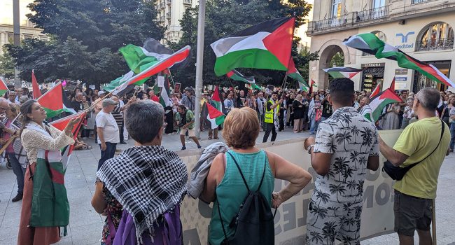 (Archivo) Cacerolada en Zaragoza en solidaridad con Palestina | Foto: Iker G. Izagirre / AraInfo
