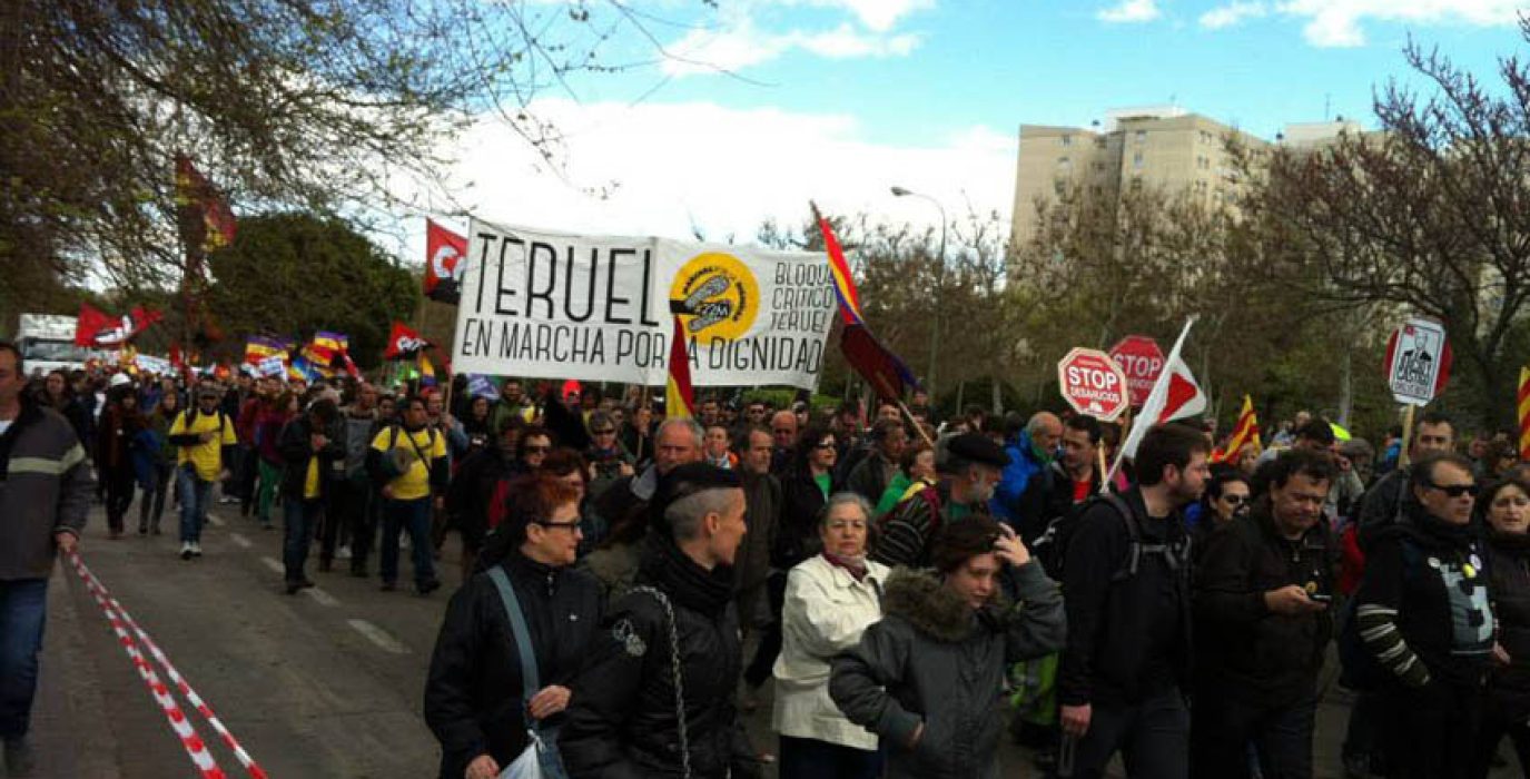 El Bloque Crítico de Teruel repetirá este año su presencia en Madrid. Foto: Bloque Crítico (2014)