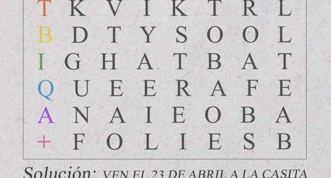 Cartel de “Lecturas LGTBIQA+”, para este 23 de abril.