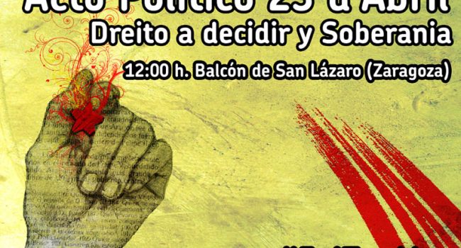 Cartel del acto de este 23 de abril.