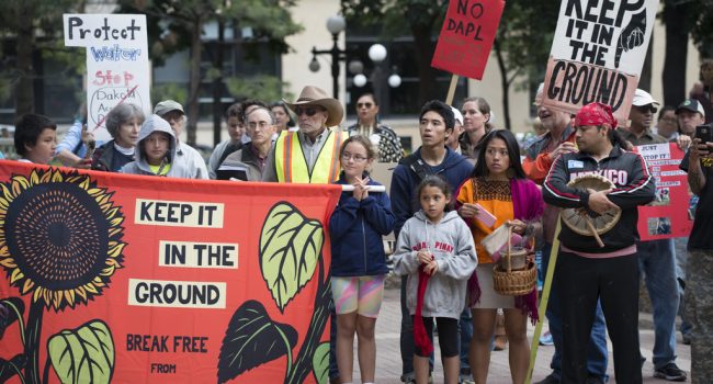 Protestas contra el oleoducto de Dakota DAPL.