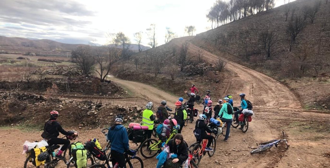 Dibujos del colegio de Alhama de Aragón en bicicleta