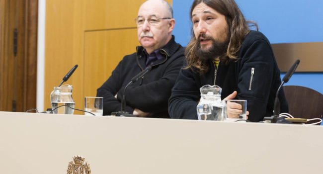Pablo Híjar durante la rueda de prensa de este lunes.