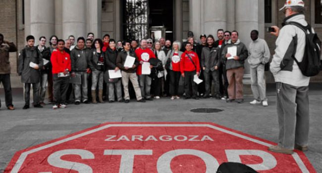 Las 51 personas que fueron encausadas. Foto: Stop Desahucios
