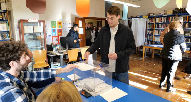 Jorge Pueyo ha votado en Fonz | Foto: CHA