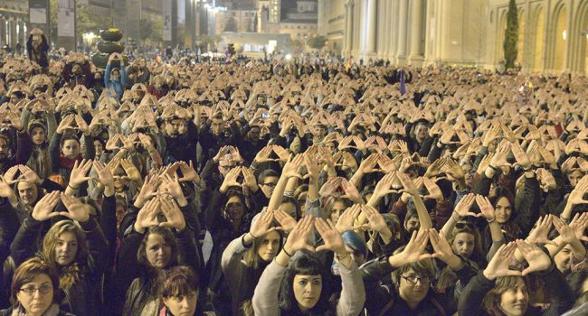 8 de Marzo en Zaragoza de 2017. Foto: Pablo Ibáñez (AraInfo)