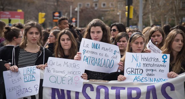 Manifestación estudiantil en Zaragoza del pasado 8M. Foto: Pablo Ibáñez (AraInfo)