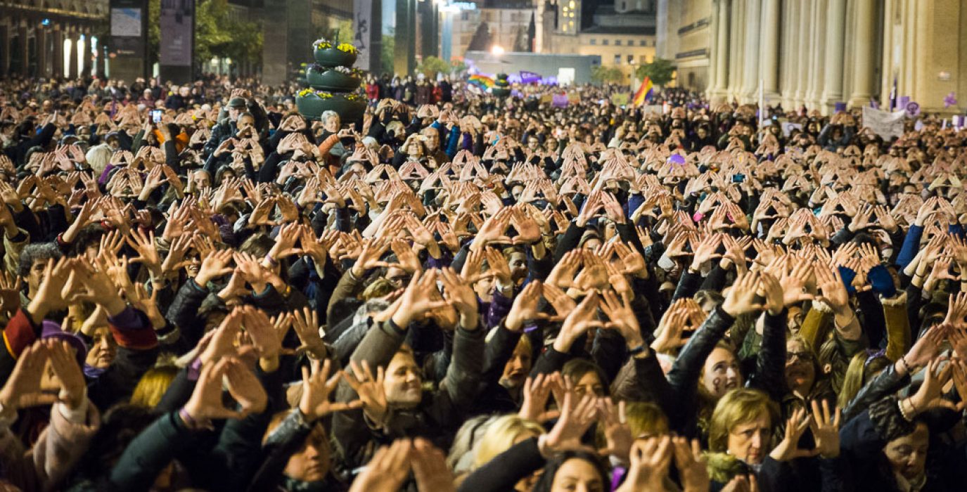 8M en Zaragoza. Foto: Pablo Ibáñez