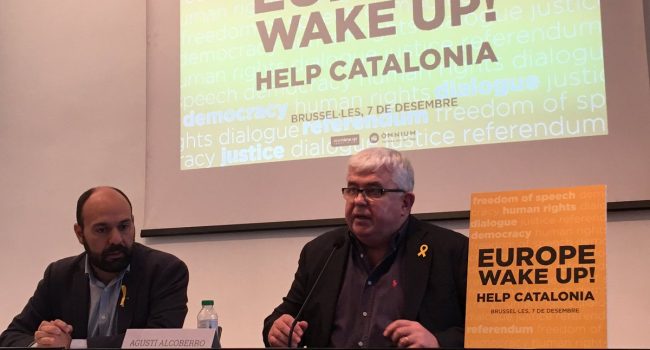 Marcel Mauri y Agustí Alcoberro durante la rueda de prensa. Foto: ANC